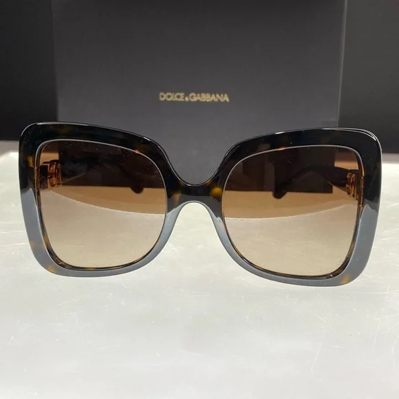 New Authentic Dolce & Gabbana DG6193U 502/13 Sunglasses Women's Havana/Brown